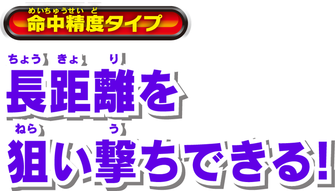 長距離を狙い撃ちできる!